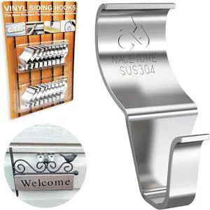 NACETURE Vinyl Siding Hooks Hanger Siding Clip for Hanging, 20 Pack NACETURE Vinyl Siding Hooks Hanger Siding Clip for Hanging, 20 Pack