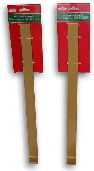 Gold Colored Christmas Wreath Over-the-Door Hanging Hook Set - 2 Count Gold Colored Christmas Wreath Over-the-Door Hanging Hook Set - 2 Count