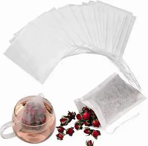 NEPAK 100Pcs Tea Bags for Loose Leaf Tea,3.15 x 3.94 inches Empty Tea Bags,Disposable Fillable Teabags,Tea Filter Bags for Loose Tea NEPAK 100Pcs Tea Bags for Loose Leaf Tea,3.15 x 3.94 inches Empty Tea Bags,Disposable Fillable Teabags,Tea Filter Bags for Loose Tea