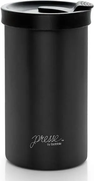 PRESSE by Bobble French Coffee Press Insulated Travel Tumbler 13 oz Black PRESSE by Bobble French Coffee Press Insulated Travel Tumbler 13 oz Black
