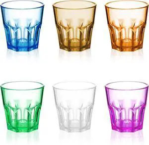 6Pcs Plastic Drinking Glasses, XJMWXHFC Acrylic Glasses Drinkware, Unbreakable Tumblers Drinking Glass, Multi-color Cups Reusable Glassware for Kitchen Cocktail Picnic Party Juice Whiskey Wine (160ml) 6Pcs Plastic Drinking Glasses, XJMWXHFC Acrylic Glasses Drinkware, Unbreakable Tumblers Drinking Glass, Multi-color Cups Reusable Glassware for Kitchen Cocktail Picnic Party Juice Whiskey Wine (160ml)