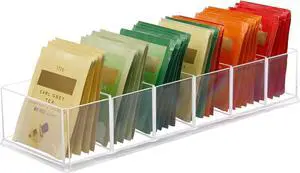 Tea Bag Organizer, Acrylic Tea Bag Holder, Clear Small Tea Packet Storage Box,Water Drink Packet Holder Organizer for Drawer, Countertop, Pantry, Kitchen, Cabinet, Shelf, 1 Pack Tea Bag Organizer, Acrylic Tea Bag Holder, Clear Small Tea Packet Storage Box,Water Drink Packet Holder Organizer for Drawer, Countertop, Pantry, Kitchen, Cabinet, Shelf, 1 Pack