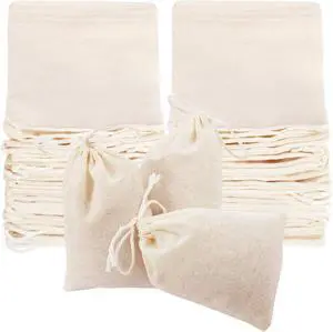 Boao 50 Pcs Cheese Cloth Tea Bags 4 x 3 Inch for Straining Reusable Tea Filter Loose Empty Soup Spice Bags for Cooking Cold Brew Coffee Muslin Strainer Boao 50 Pcs Cheese Cloth Tea Bags 4 x 3 Inch for Straining Reusable Tea Filter Loose Empty Soup Spice Bags for Cooking Cold Brew Coffee Muslin Strainer