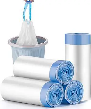 Charmount 4 Gallon Trash Bags - Drawstring small garbage Bags - 60 Count Charmount 4 Gallon Trash Bags - Drawstring small garbage Bags - 60 Count