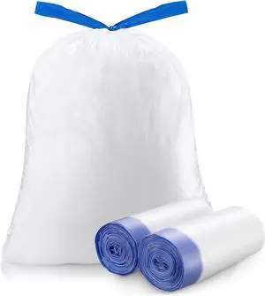 Trash Bags 6 Gallons Drawstring Garbage Bags 60 Count for Office, Living Room, Kitchen and Bathroom Trash Cans- Thickened, Stretchy, Unscented Trash Bags 6 Gallons Drawstring Garbage Bags 60 Count for Office, Living Room, Kitchen and Bathroom Trash Cans- Thickened, Stretchy, Unscented