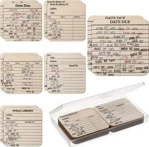 Library Card Coasters Book Club Gifts Library Due Date Card Coasters Library Card Coasters Book Club Gifts Library Due Date Card Coasters