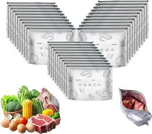 30Pcs Reusable Aluminum Foil Sealable Storage Bags(10*S+10*M+10*L) 30Pcs Reusable Aluminum Foil Sealable Storage Bags(10*S+10*M+10*L)