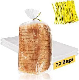 Bread Bags,72 Pack Plastic Bread Bags for Homemade Bread,Bread Loaf Bags Bread Bags,72 Pack Plastic Bread Bags for Homemade Bread,Bread Loaf Bags