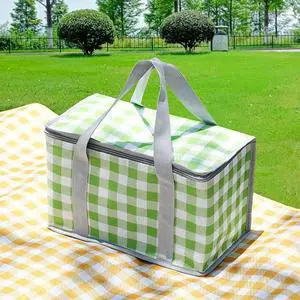 Insulated Picnic Cooler Bag - Zippered Top, Keeps Hot or Cold - Perfect for Picnics, Beach, Food Delivery & Outdoor (13.8x7.9x7.9 in) Insulated Picnic Cooler Bag - Zippered Top, Keeps Hot or Cold - Perfect for Picnics, Beach, Food Delivery & Outdoor (13.8x7.9x7.9 in)