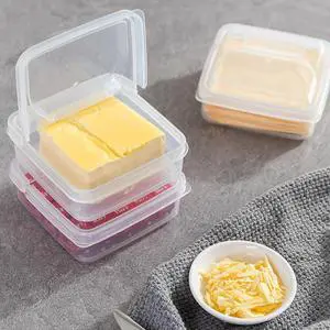 2 Pack Sliced Cheese Container for Fridge, Airtight Flip Lid Keeper 2 Pack Sliced Cheese Container for Fridge, Airtight Flip Lid Keeper