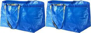 2 Ikea Frakta Shopping Bags 10 Gal Blue Tote Multi Purpose Durable Material 2 Ikea Frakta Shopping Bags 10 Gal Blue Tote Multi Purpose Durable Material