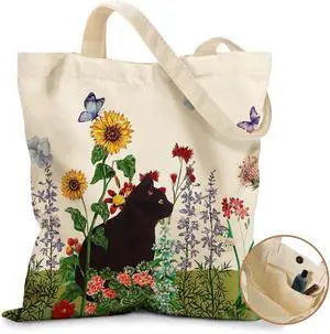 Miss Adola Canvas Tote Bag for Women with Zipper Pocket Miss Adola Canvas Tote Bag for Women with Zipper Pocket