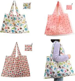 CISMARK Extra Large 50lbs Foldable Reusable Shopping Bags kitchen reusable grocery bags Washable Polyester Bags in Pocket CISMARK Extra Large 50lbs Foldable Reusable Shopping Bags kitchen reusable grocery bags Washable Polyester Bags in Pocket