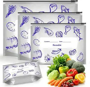 Aluminum Foil Storage Bags, 30Pcs, Thicken Stand-Up Zipper Bags, Aluminum Foil Freezer Bags for Food Preservation (10*S+10*M+10*L) Aluminum Foil Storage Bags, 30Pcs, Thicken Stand-Up Zipper Bags, Aluminum Foil Freezer Bags for Food Preservation (10*S+10*M+10*L)