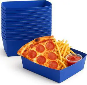 25 Pcs Paper Food Tray 4 lb Large Food Boats Nacho Plates Disposable Serving Snack Trays Large Paper Trays Boat for Nachos, Hotdogs, Tacos, Fries (Navy Blue) 25 Pcs Paper Food Tray 4 lb Large Food Boats Nacho Plates Disposable Serving Snack Trays Large Paper Trays Boat for Nachos, Hotdogs, Tacos, Fries (Navy Blue)