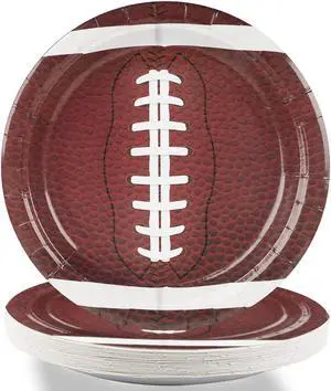 gisgfim 24 pcs Football Paper Plates Football Dessert Plates Birthday Party Supplies Disposable 7" Sport Paper Tableware Decorations for Sports Fans Baby Shower gisgfim 24 pcs Football Paper Plates Football Dessert Plates Birthday Party Supplies Disposable 7" Sport Paper Tableware Decorations for Sports Fans Baby Shower
