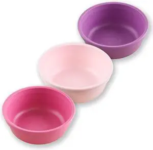 Re-Play 12 oz. Toddler Bowls Set of 3 - Kids Deep-Walled, Durable & Reusable Snack and Meal Bowls, Dishwasher & Microwave Safe, BPA-Free, Made in USA from Recycled Plastic, Princess Re-Play 12 oz. Toddler Bowls Set of 3 - Kids Deep-Walled, Durable & Reusable Snack and Meal Bowls, Dishwasher & Microwave Safe, BPA-Free, Made in USA from Recycled Plastic, Princess