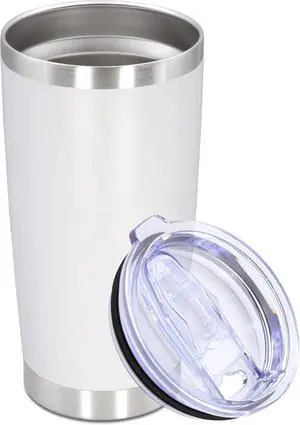 20oz Tumbler Stainless Steel Tumbler Coffee Tumbler with Lid White, 1P 20oz Tumbler Stainless Steel Tumbler Coffee Tumbler with Lid White, 1P