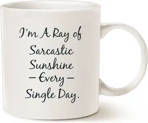 MAUAG Funny Personalize Coffee Mug, Sarcastic Ray Of Sunshine, Best Mug for Lovers of Sarcasm Ceramic Cup White, 11 Oz MAUAG Funny Personalize Coffee Mug, Sarcastic Ray Of Sunshine, Best Mug for Lovers of Sarcasm Ceramic Cup White, 11 Oz