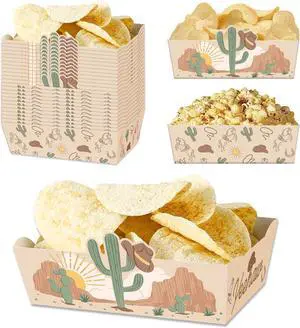 24 Pcs 2 lb Food Trays for Western Cowboy Party Decorations 24 Pcs 2 lb Food Trays for Western Cowboy Party Decorations