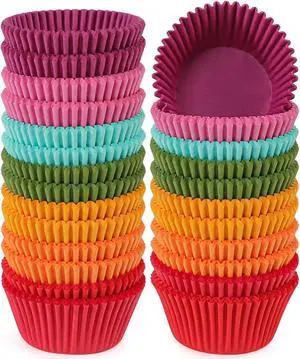 Caperci Rainbow Standard Cupcake Liners Bright Colorful Muffin Baking Cups 350-Count, Odorless, Upgraded & Food Grade Grease-Proof Paper Caperci Rainbow Standard Cupcake Liners Bright Colorful Muffin Baking Cups 350-Count, Odorless, Upgraded & Food Grade Grease-Proof Paper