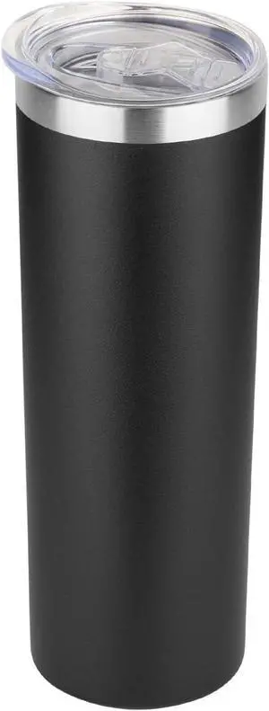 HASLE OUTFITTERS 20 oz Skinny Tumbler, Stainless Steel Insulated Slim Tumbler with Lid, Reusable Double Wall Travel Coffee Mug, Durable Powder Coated Travel Water Cup(Black, 1) HASLE OUTFITTERS 20 oz Skinny Tumbler, Stainless Steel Insulated Slim Tumbler with Lid, Reusable Double Wall Travel Coffee Mug, Durable Powder Coated Travel Water Cup(Black, 1)