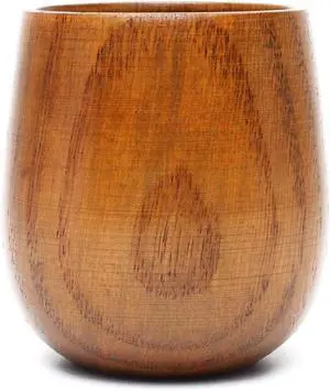 Natural Wood Tea Cup Solid Wooden Mug for Tea Coffee Water Milk Juice Drinks, About 4 oz Natural Wood Tea Cup Solid Wooden Mug for Tea Coffee Water Milk Juice Drinks, About 4 oz