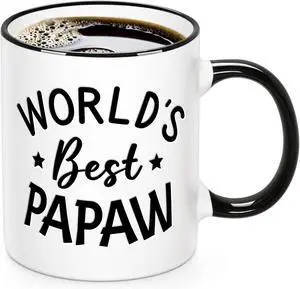 YHRJWN Papaw Fathers Day Gift, World's Best Papaw, Grandpa Mug, Papaw Gifts, Christmas Birthday Father's Day for Papaw, 11Oz YHRJWN Papaw Fathers Day Gift, World's Best Papaw, Grandpa Mug, Papaw Gifts, Christmas Birthday Father's Day for Papaw, 11Oz