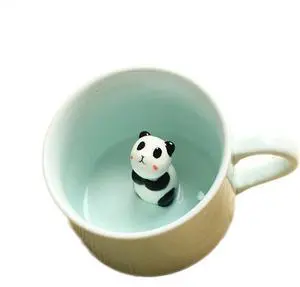 ZaH 3D Mug Animal Inside Cup Cartoon Ceramics Figurine Teacup for Boys Girls Kids Women Men Coffee Mug (8 oz Panda) ZaH 3D Mug Animal Inside Cup Cartoon Ceramics Figurine Teacup for Boys Girls Kids Women Men Coffee Mug (8 oz Panda)