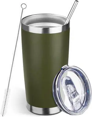 DIW 20oz Insulated Tumbler Travel Coffee Mug with Lid Straw(Navy Green,1) DIW 20oz Insulated Tumbler Travel Coffee Mug with Lid Straw(Navy Green,1)