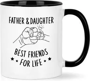 YHRJWN Dad Gifts from Daughter, Fathers day Gift for Dad, Father & Daughter Best Friend for Life Mug, 11 Oz YHRJWN Dad Gifts from Daughter, Fathers day Gift for Dad, Father & Daughter Best Friend for Life Mug, 11 Oz