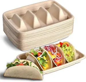 24PCS Disposable Taco Holder, Fiesta Taco Shell Plates for Tuesday Night 24PCS Disposable Taco Holder, Fiesta Taco Shell Plates for Tuesday Night