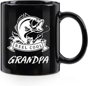 Gifts for Grandpa, Grandpa Fishing Mug, Fathers Day Birthday Christmas Gifts for Grandfather from Grandchildren 11OZ Black Gifts for Grandpa, Grandpa Fishing Mug, Fathers Day Birthday Christmas Gifts for Grandfather from Grandchildren 11OZ Black