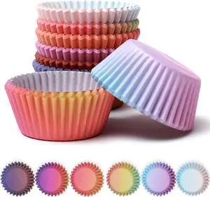 qiqee Gradient Cupcake Liners, 300 Count, Standard Size qiqee Gradient Cupcake Liners, 300 Count, Standard Size