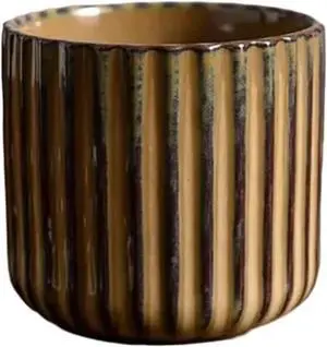 Vintage Ceramic Mug, Japanese Tea Cup 6oz Striped Cup No Handle Drinking Cup for Espresso, Cortado, Matcha, Green Tea, Microwave and Dishwasher Safe, Kiln Transformation Cup (Brown) Vintage Ceramic Mug, Japanese Tea Cup 6oz Striped Cup No Handle Drinking Cup for Espresso, Cortado, Matcha, Green Tea, Microwave and Dishwasher Safe, Kiln Transformation Cup (Brown)