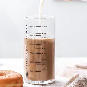 Cup With Measurements for Drinking,10 OZ Drinking Glass With Measurements for Milk,Juice,Milkshake, Vegetable, Coffee, Ice Cream,for Elderly, Beginners, Weight Loss Cup With Measurements for Drinking,10 OZ Drinking Glass With Measurements for Milk,Juice,Milkshake, Vegetable, Coffee, Ice Cream,for Elderly, Beginners, Weight Loss
