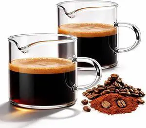 Gulex Espresso Cups Shot Glass Coffee Cups with Pour Spout 4 oz Clear Gulex Espresso Cups Shot Glass Coffee Cups with Pour Spout 4 oz Clear