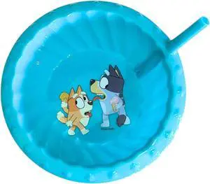 Lunch Money Blue Cartoon Plastic Sipper Cereal Bowl with Straw, 14.5-oz. -Perfect for Kids Breakfast, Lunches, etc. Lunch Money Blue Cartoon Plastic Sipper Cereal Bowl with Straw, 14.5-oz. -Perfect for Kids Breakfast, Lunches, etc.