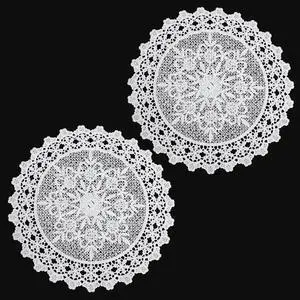 2 Pcs Vintage Crochet Doilies 10 Inch Round White Lace Doilies for Tables 2 Pcs Vintage Crochet Doilies 10 Inch Round White Lace Doilies for Tables