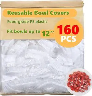 160 Pcs Bowl Covers for Bread Proofing - Fits Bowls Up to 12", Large Thickened Reusable Elastic Stretch Wrap Food Covers, Shower Cap Style for Sourdough Dough Rising, BPA Free for Kitchen Food Storage 160 Pcs Bowl Covers for Bread Proofing - Fits Bowls Up to 12", Large Thickened Reusable Elastic Stretch Wrap Food Covers, Shower Cap Style for Sourdough Dough Rising, BPA Free for Kitchen Food Storage