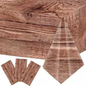 3 Pieces Wood Grain Tablecloths Rustic Wood Looking Plastic Table Covers Rectangle Brown Wood Vintage Farmhouse Table Cloth Decorations for Western Cowboy Barn Themed Birthday Wedding Party Supplies 3 Pieces Wood Grain Tablecloths Rustic Wood Looking Plastic Table Covers Rectangle Brown Wood Vintage Farmhouse Table Cloth Decorations for Western Cowboy Barn Themed Birthday Wedding Party Supplies