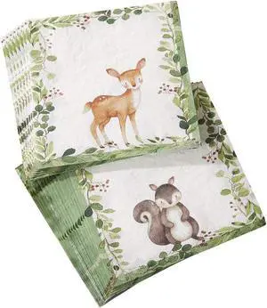 Kate Aspen Woodland Baby Shower Decorative Paper Napkins, Thick Decorative Dinner Napkins, Luncheon Serveware, 2 ply, 30 Count (Pack of 1) Kate Aspen Woodland Baby Shower Decorative Paper Napkins, Thick Decorative Dinner Napkins, Luncheon Serveware, 2 ply, 30 Count (Pack of 1)