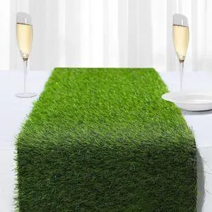 13x36 in Synthetic Artificial Grass Table Runner, Faux Turf Table Decor 13x36 in Synthetic Artificial Grass Table Runner, Faux Turf Table Decor