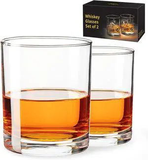 FrutPunch 10OZ Whiskey Glasses Set of 2, Old Fashioned Glass for Party FrutPunch 10OZ Whiskey Glasses Set of 2, Old Fashioned Glass for Party