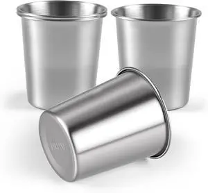 Ninsula Stainless Steel Cups 4 Pack, 8 Ounce Unbreakable Stackable Metal Cups, Durable Reusable Kids Stainless Steel Cup for Bar, Home, Restaurant Ninsula Stainless Steel Cups 4 Pack, 8 Ounce Unbreakable Stackable Metal Cups, Durable Reusable Kids Stainless Steel Cup for Bar, Home, Restaurant