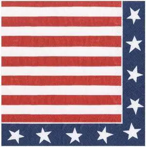 Caspari Red, White & Blue Paper Cocktail Napkins - 20 Per Package Caspari Red, White & Blue Paper Cocktail Napkins - 20 Per Package