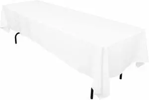 LTC LINENS 60126-010101 Tablecloth, 60 x 126 in, White LTC LINENS 60126-010101 Tablecloth, 60 x 126 in, White