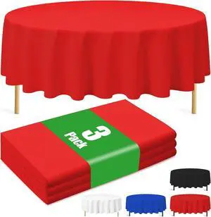3 Pack Plastic Table Cloth Round 84 inch Plastic Tablecloth Disposable Round Cover Leakproof for Parties, Picnic, Camping, Birthday 3 Pack Plastic Table Cloth Round 84 inch Plastic Tablecloth Disposable Round Cover Leakproof for Parties, Picnic, Camping, Birthday