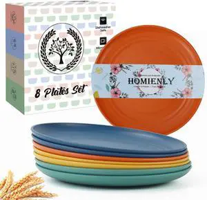 Homienly 5.7 Inch Small Plates-Wheat Straw Mini Plate, Unbreakable Plate Set Ideal for Dessert, Appetizers, Small Serving, Side Dish, Lightweight Dessert Dishes Plates, Set of 8, Colorful Homienly 5.7 Inch Small Plates-Wheat Straw Mini Plate, Unbreakable Plate Set Ideal for Dessert, Appetizers, Small Serving, Side Dish, Lightweight Dessert Dishes Plates, Set of 8, Colorful