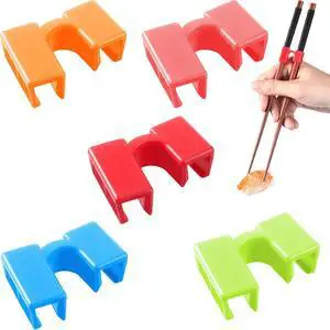 Patelai 5 Pairs Reusable Chopstick Helpers, Warm Color Patelai 5 Pairs Reusable Chopstick Helpers, Warm Color